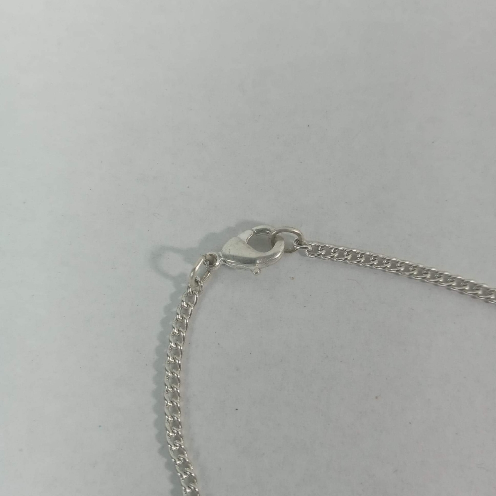 Moon necklace tri color frosted glass beads - Picture 4 of 4